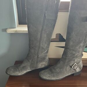 Nine West Charcoal Over the Knee Boots